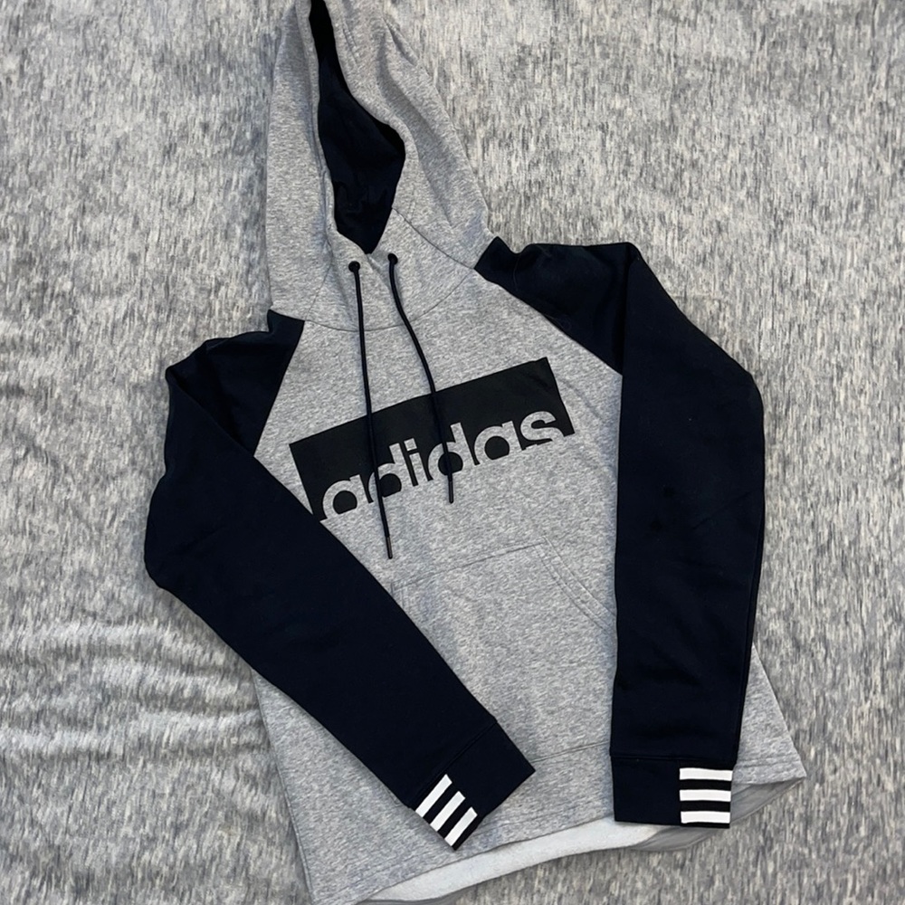 Black and gray adidas hoodie